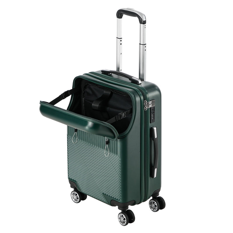 Mazam 2PCS Luggage Suitcase Trolley TSA Lock Carry On Hard Case Green