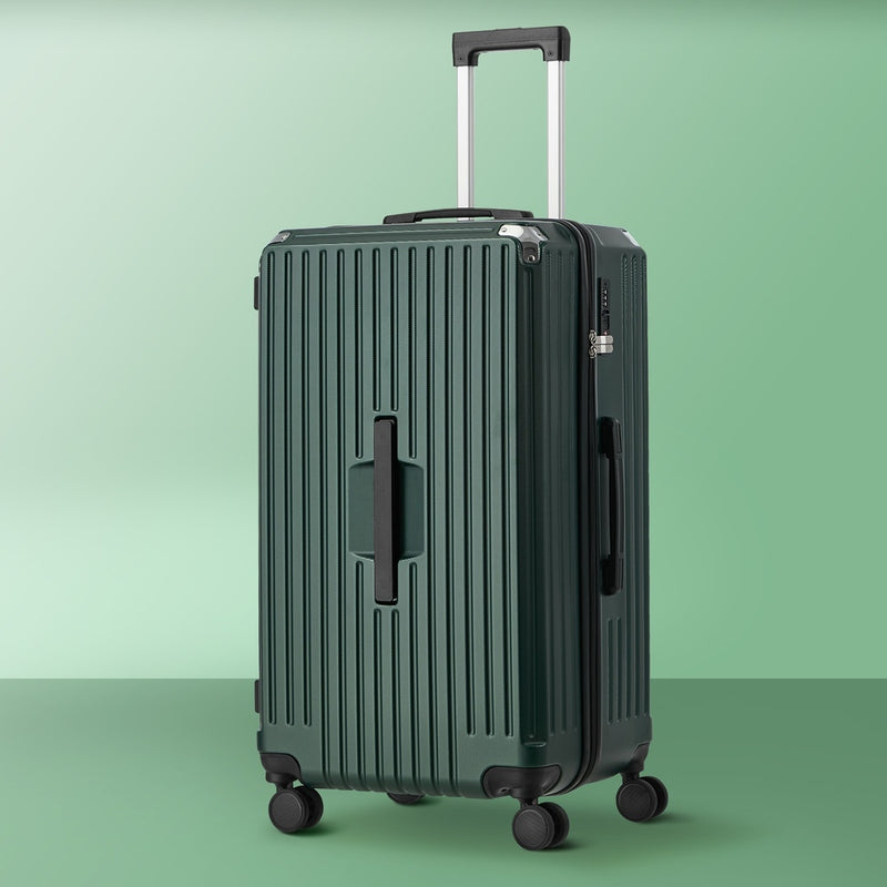 Mazam 28" Luggage Suitcase TSA Lock Hard Shell Case Cup Holder Green