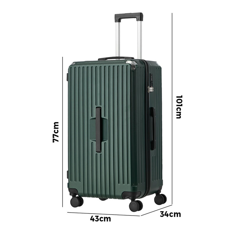 Mazam 28" Luggage Suitcase TSA Lock Hard Shell Case Cup Holder Green