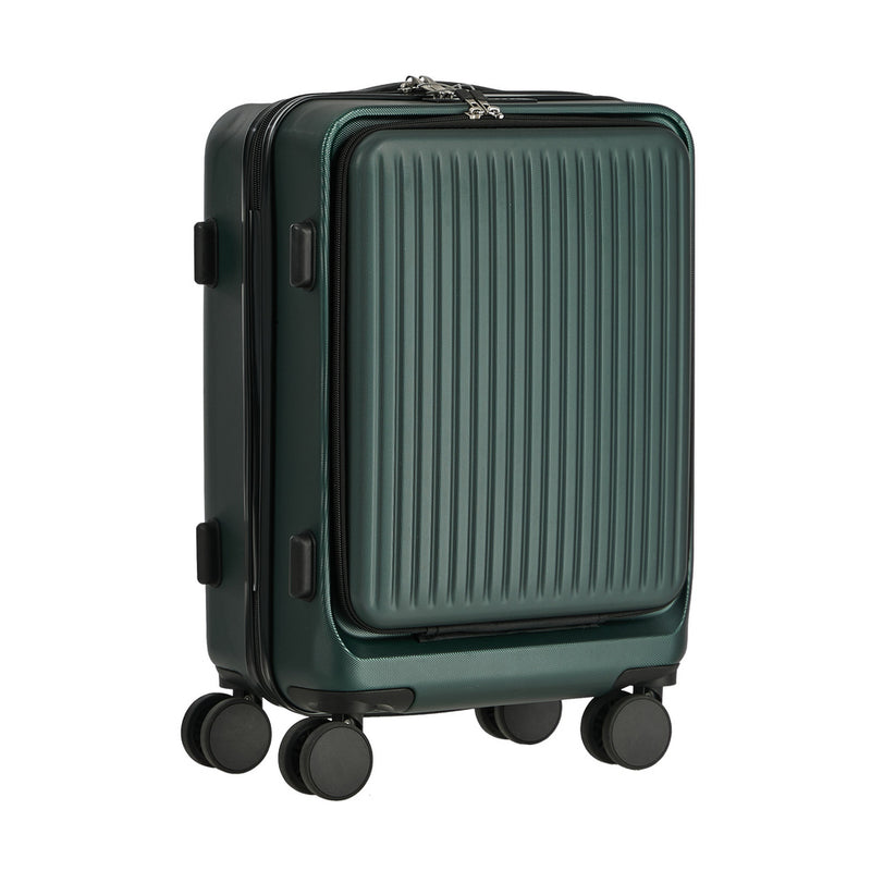 Mazam 20" Luggage Suitcase Front Opening Travel Lock Hard Case Green