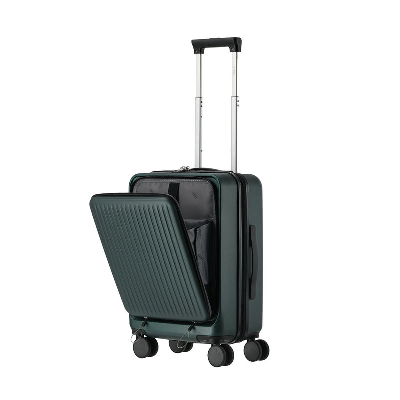 Mazam 20" Luggage Suitcase Front Opening Travel Lock Hard Case Green