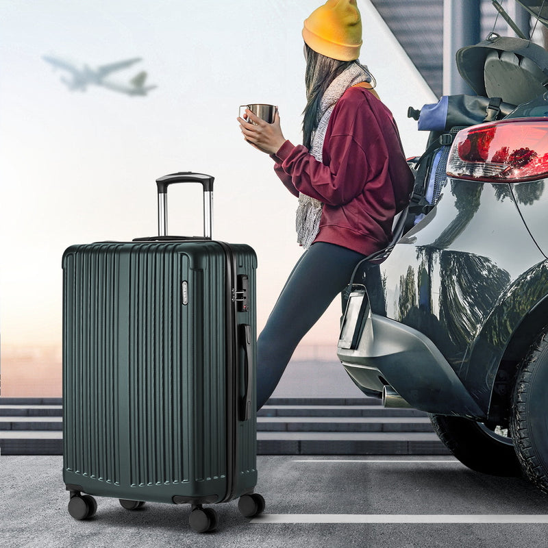 Mazam 28" Luggage Suitcase Set Travel TSA Lock Storage ABS Case Green