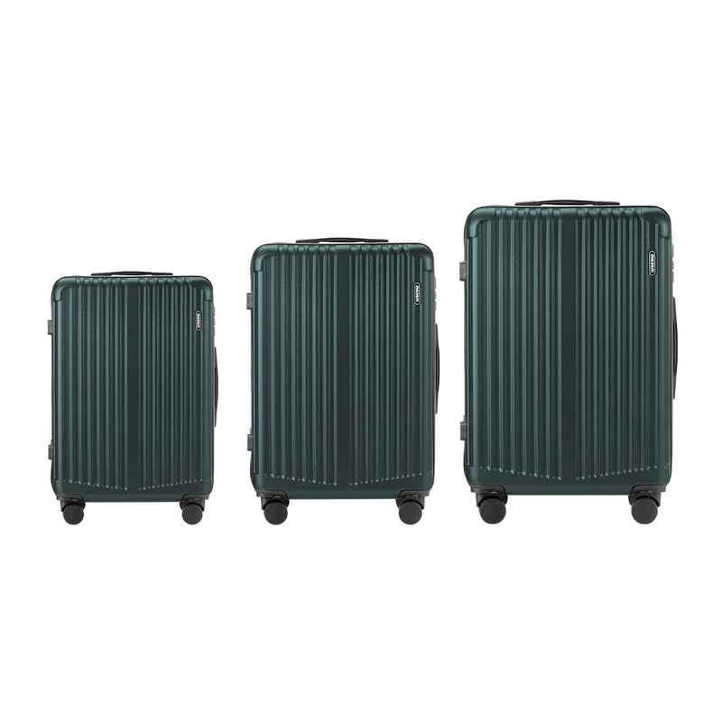 Mazam 3PCS Luggage Suitcase Set Travel TSA Lock Storage ABS Case Green