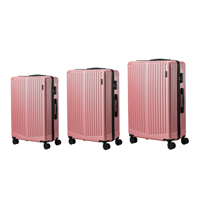Mazam 3PCS Luggage Suitcase Trolley Set Travel TSA Lock ABS Case Pink