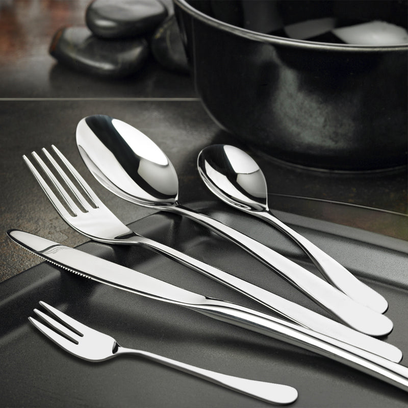 TOQUE Cutlery Set Stainless Steel 30PCS Silver-1954802794645032966