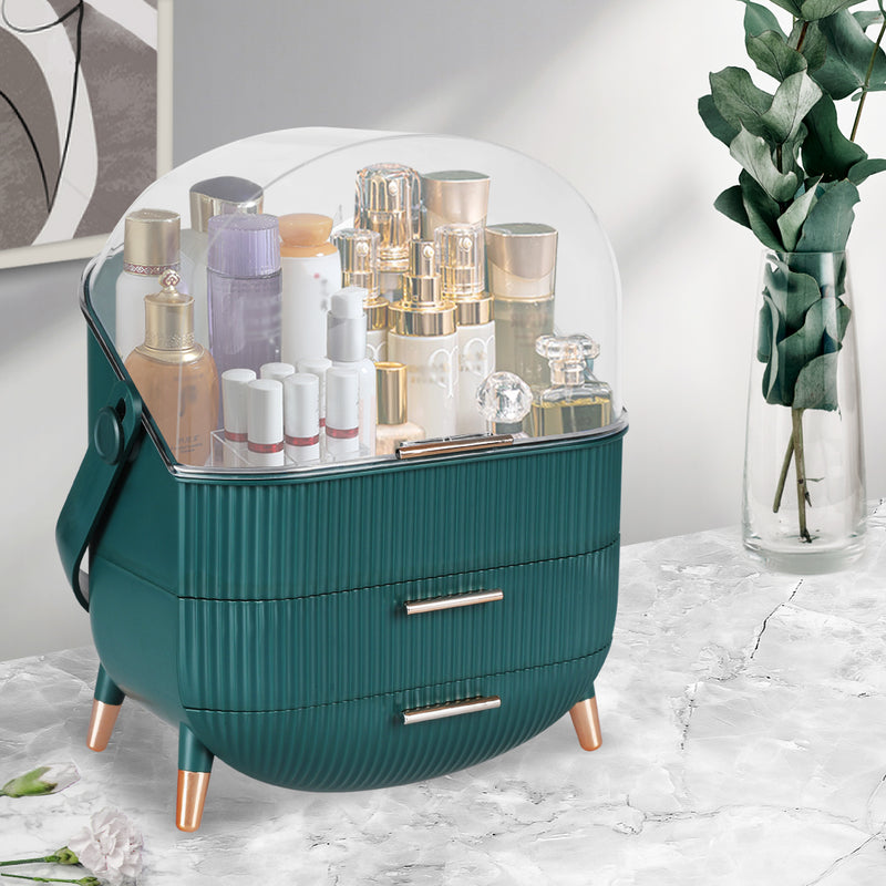 Makeup Storage Case Cosmetic Organiser Green-1954803002669928454
