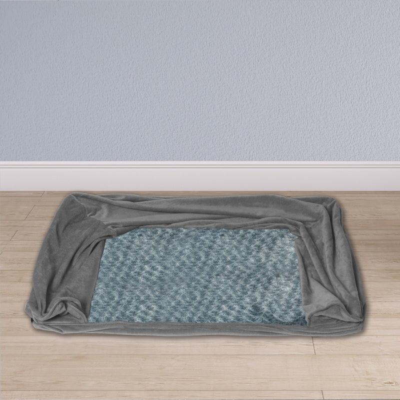 PaWz Pet Bed Sofa Dog Bedding Soft Warm L Cover Grey Cover Large-1954802515132420102