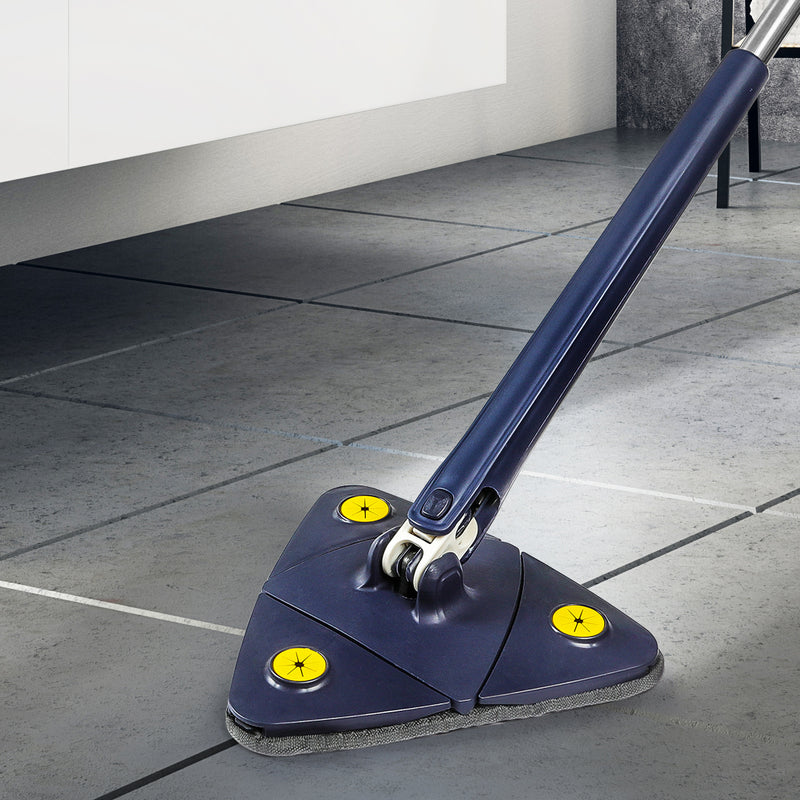 Cleanflo Cleaning Mop Dry Wet Triangle Blue-1954803000895737862
