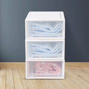Plastic Storage Box Stackable Containers M 3PK Medium-1954802598393548806