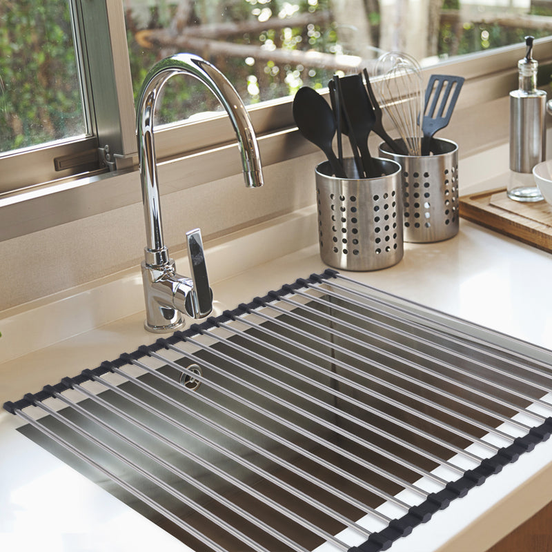 TOQUE Stainless Steel Dish Drying Rack-1954802797618794503