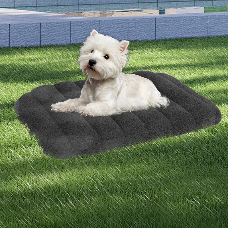 Pawz M Size Orthopedic Dog Bed with Sherpa Plush Removable Cover in Grey-1954802482035167239
