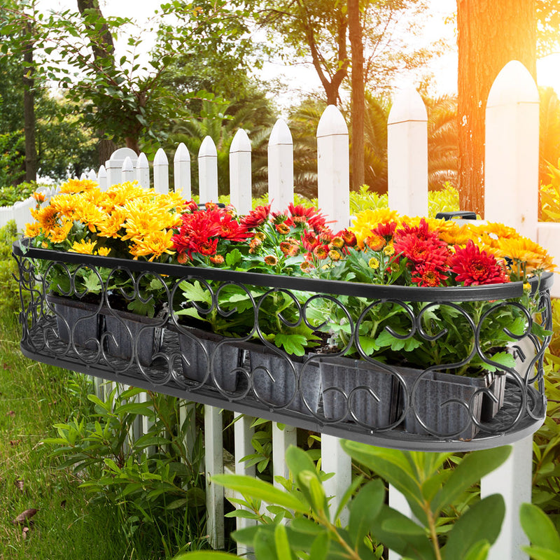 Levede Plant Stand Outdoor Indoor Home Black Oval-1954802666530017287