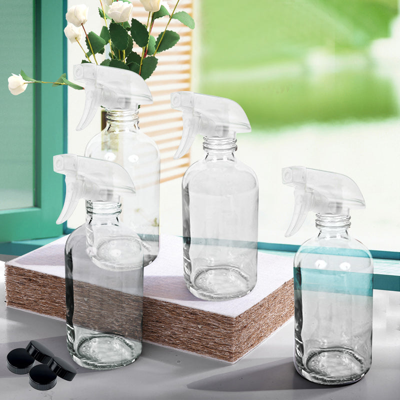 4x 500ml Clear Glass Spray Bottles Trigger-1954802900874170375