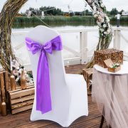 20x Multicoloured Satin Chair Sashes Lavender-1954802693658775558