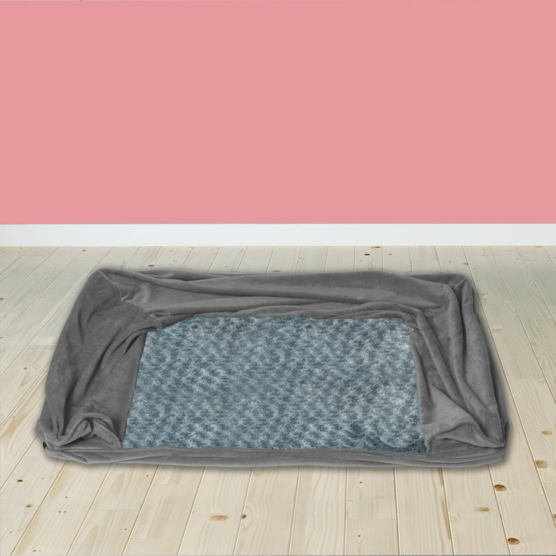 PaWz Pet Bed Sofa Dog Beds Bedding Soft M Cover Grey Cover Medium-1954802515681873927