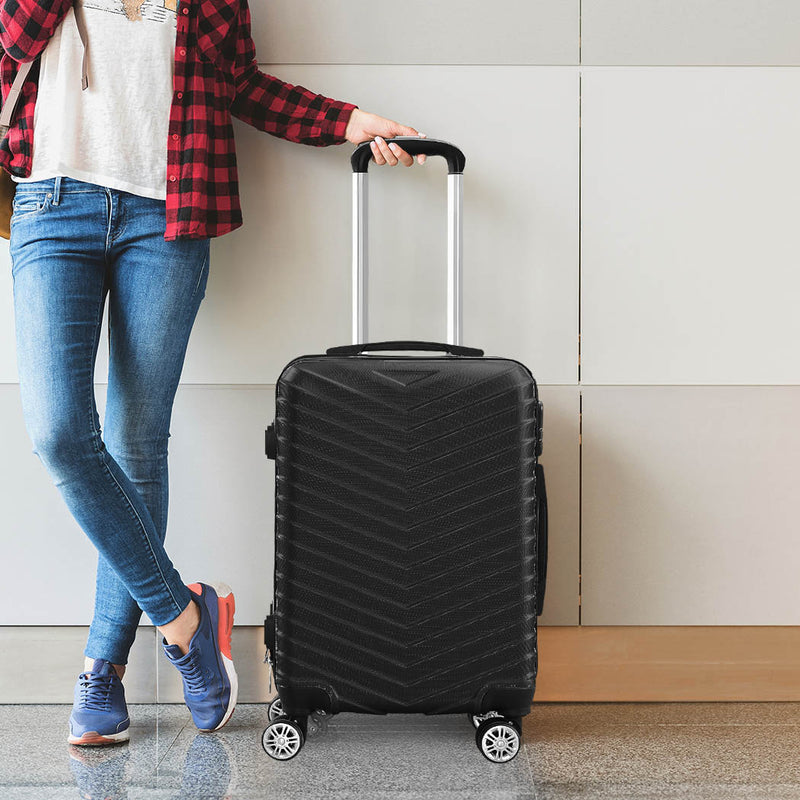 Slimbridge 20" Carry On Travel Luggage Black 20 inch-1954802806686879751