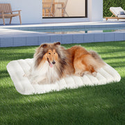 Pawz L Size Orthopedic Dog Bed with Sherpa Plush Removable Cover in White-1954802481838034951