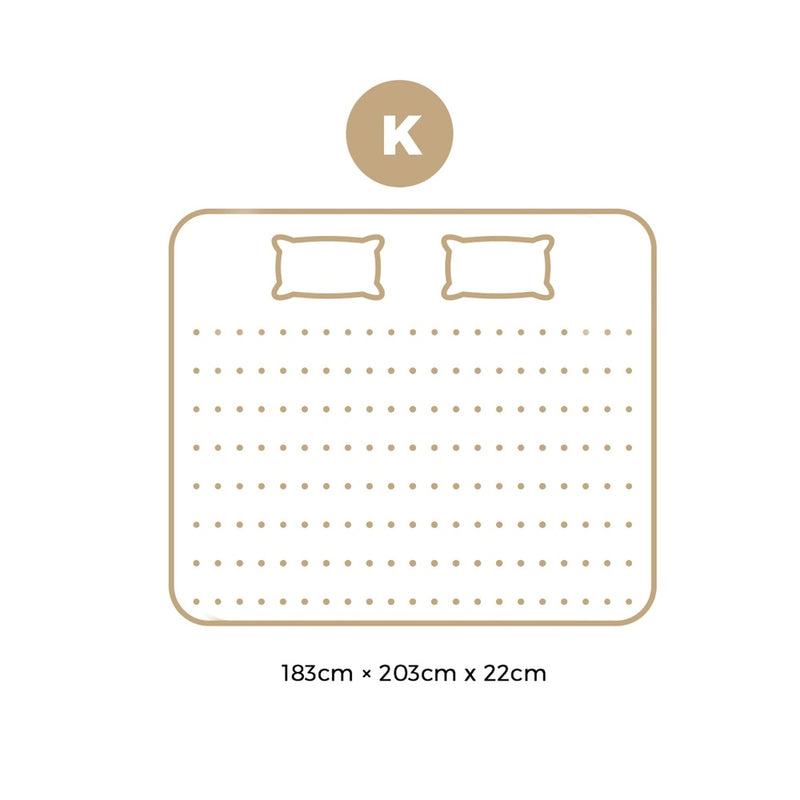 Bedra King Mattress 3D Mesh Fabric Foam Spring 22cm