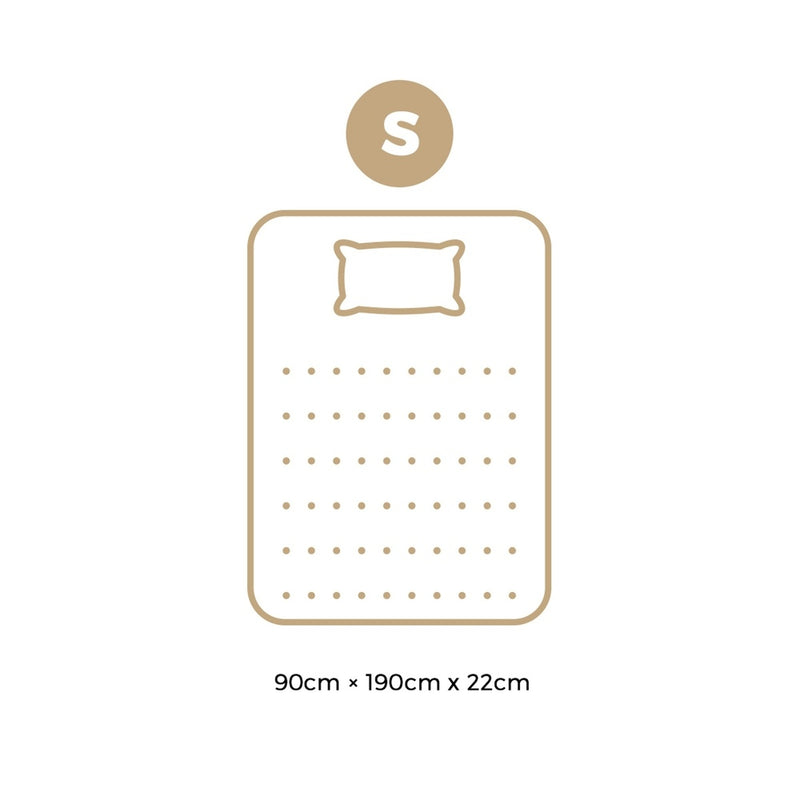 Bedra Single Mattress 3D Mesh Fabric Foam Spring 22cm 7-Zone