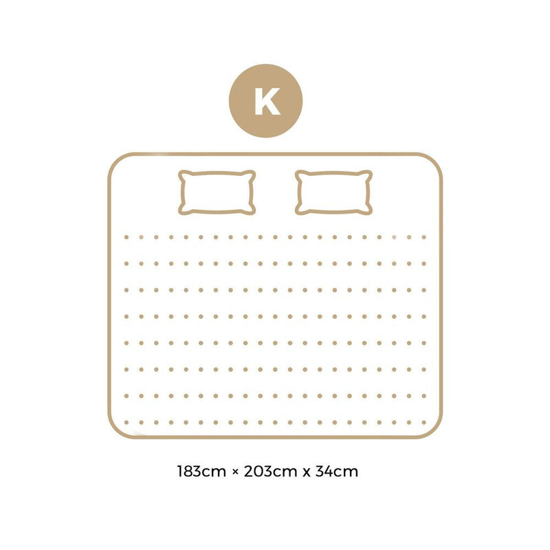 Bedra Latex Foam King Mattress 9-Zone Pocket Spring 34cm