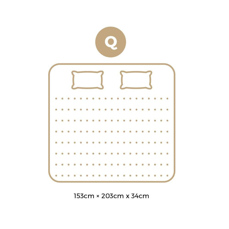 Bedra Latex Foam Queen Mattress 9 Zone Pocket Spring 34cm