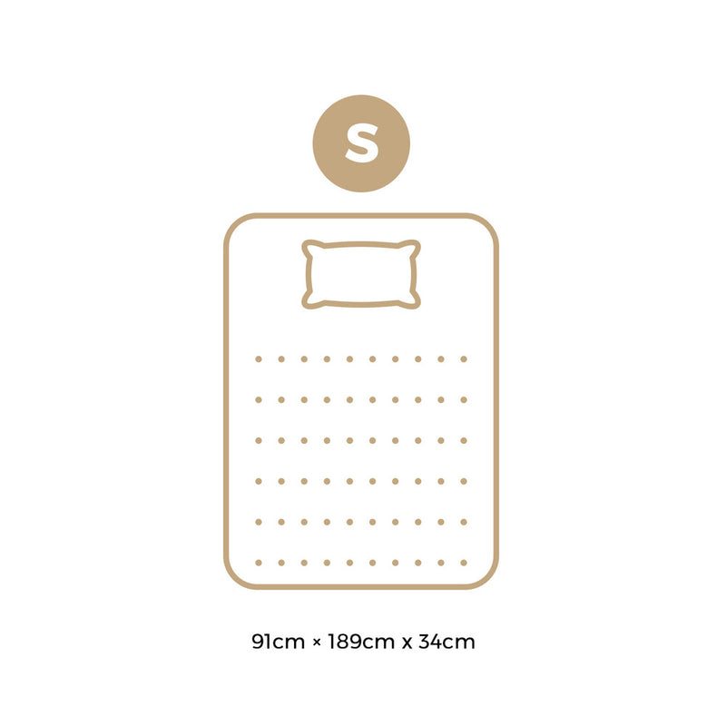 Bedra Latex Foam Single Mattress 9 Zone Pocket Spring 34cm