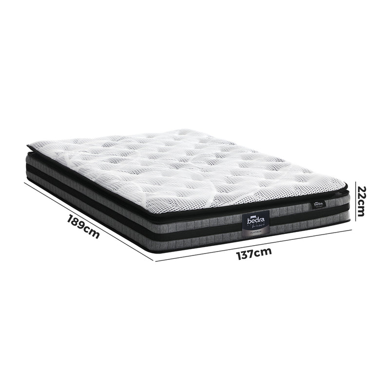 Bedra Double Mattress Cool Gel Foam Bonnell Spring Pillow Top 22cm
