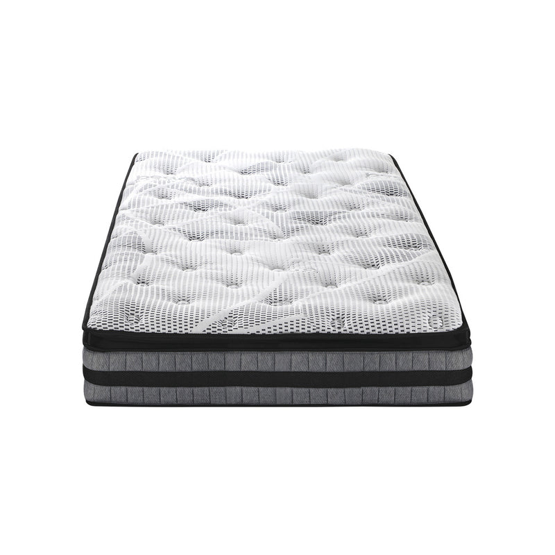 Bedra King Single Mattress Cool Gel Foam Bonnell Spring Pillow Top 22cm