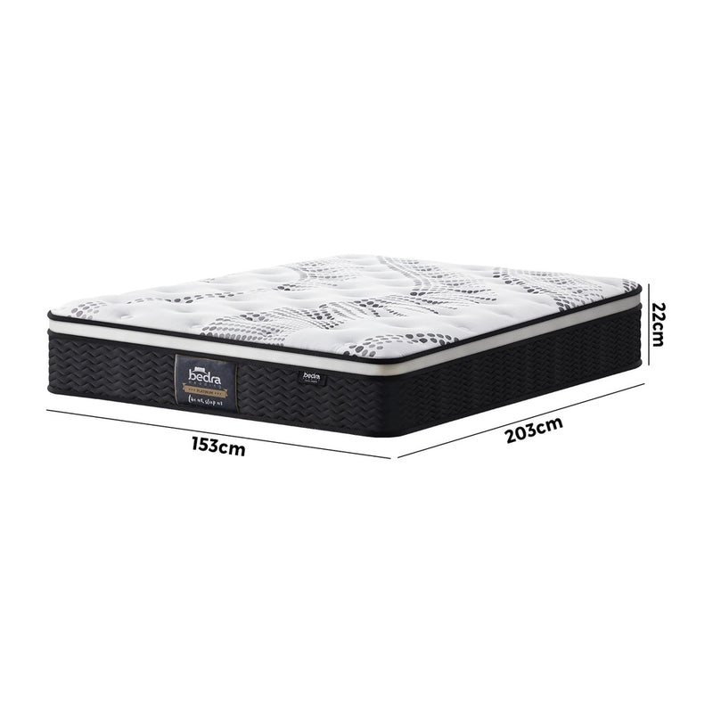 Bedra Queen Mattress Cool Gel Foam Euro Top Pocket Spring 22cm
