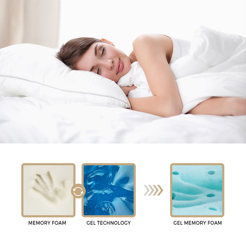 Bedra Single Mattress Cool Gel Foam Euro Top Pocket Spring 22cm