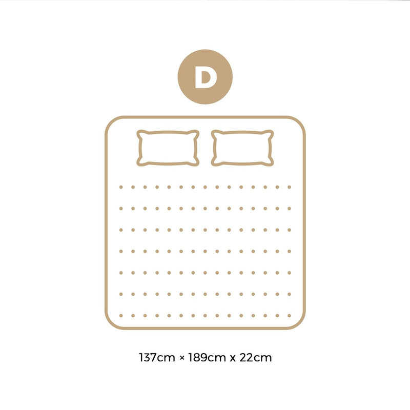 Bedra Double Mattress Tight Top Cool Gel Foam Pocket Spring 22cm