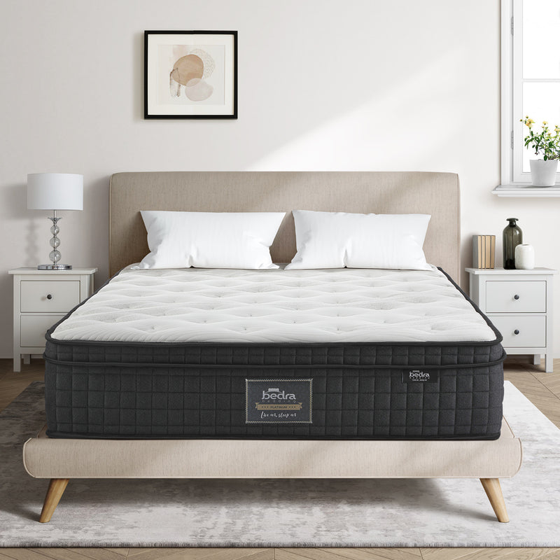 Bedra King Mattress Cool Gel Foam Pocket Spring 34CM with Pillows