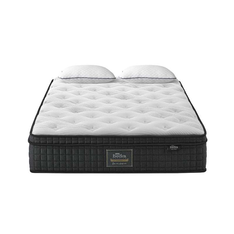 Bedra King Mattress Cool Gel Foam Pocket Spring 34CM with Pillows