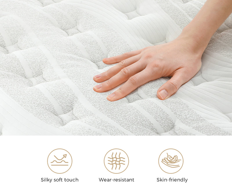 Bedra King Mattress Cool Gel Foam Pocket Spring 34CM with Pillows