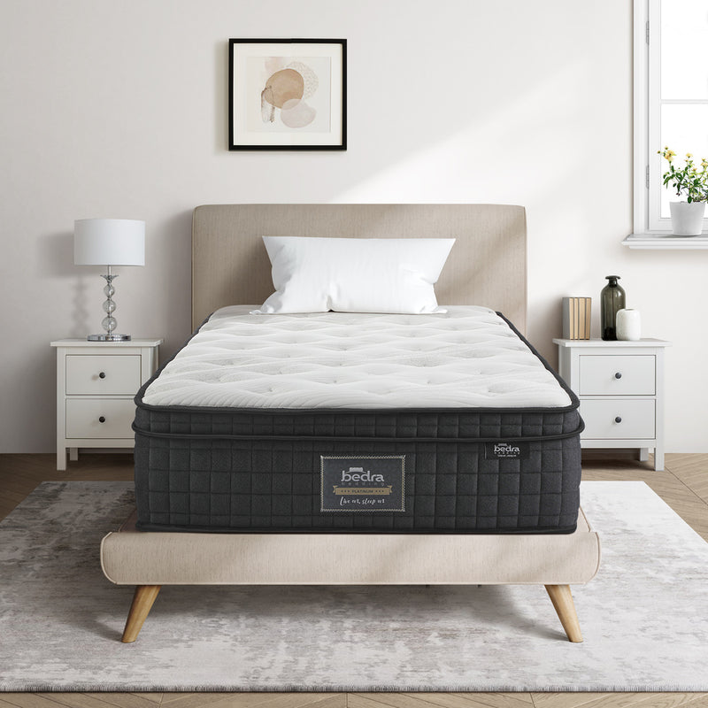 Bedra King Single Mattress Cool Gel Foam Pocket Spring 34CM with Pillow