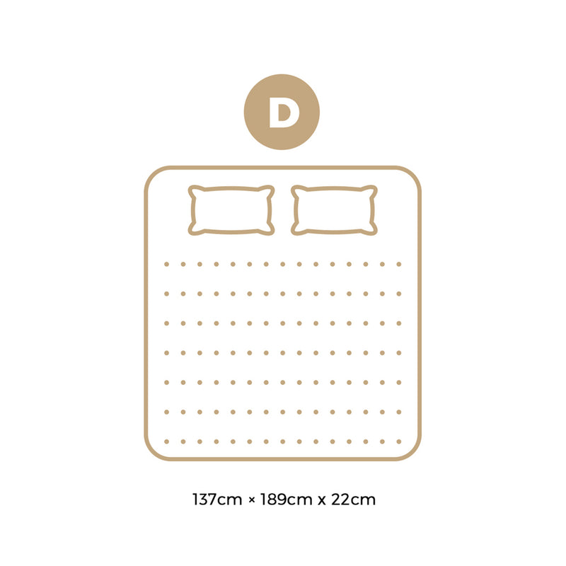 Bedra Double Mattress 22CM Cool Gel Foam Bonnell Spring with Pillows