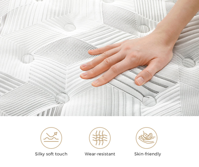 Bedra Queen Mattress 22CM Cool Gel Foam Bonnell Spring with Pillows