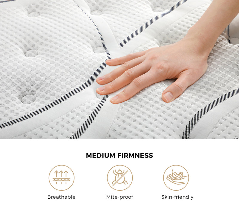Bedra Queen Mattress Bonnell Spring Tight Top 21CM