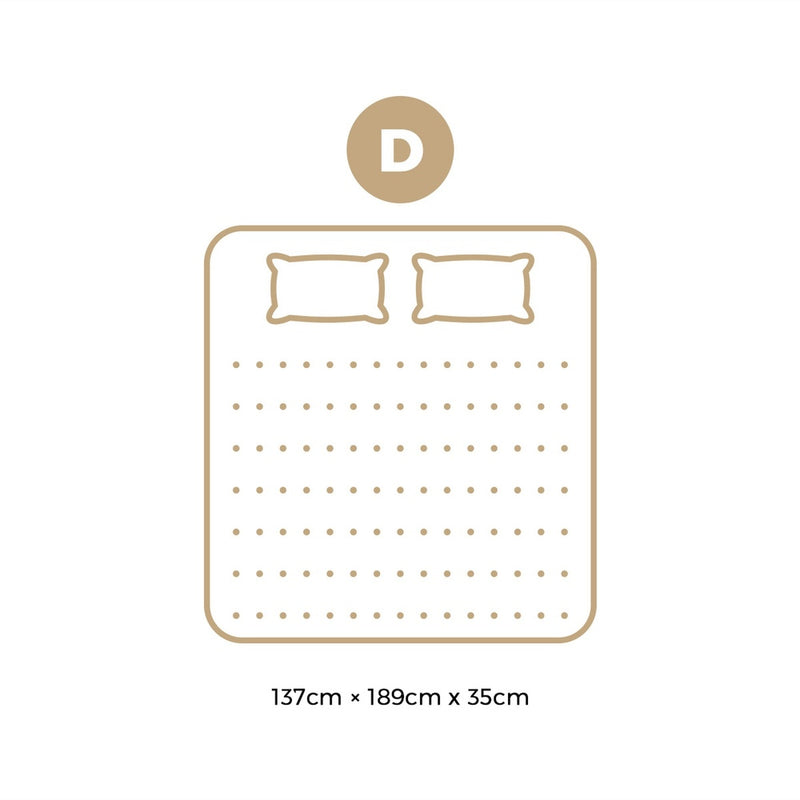 Bedra Double Mattress 9 Zone Pocket Spring Foam Bamboo Euro Top 35cm