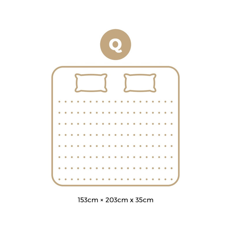 Bedra Queen Mattress 9 Zone Pocket Spring Foam Bamboo Euro Top 35cm