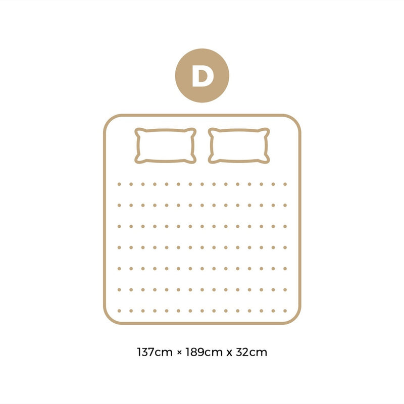 Bedra Double Mattress Bamboo Pocket Spring Euro Top Medium Firm 32cm
