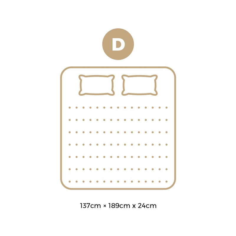 Bedra Double Mattress Tight Top Foam Pocketed Springs 24cm
