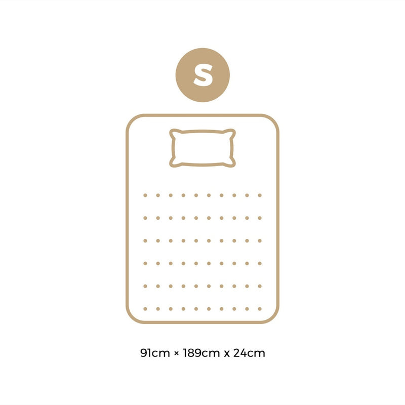 Bedra Single Mattress Tight Top Foam Pocketed Springs 24cm