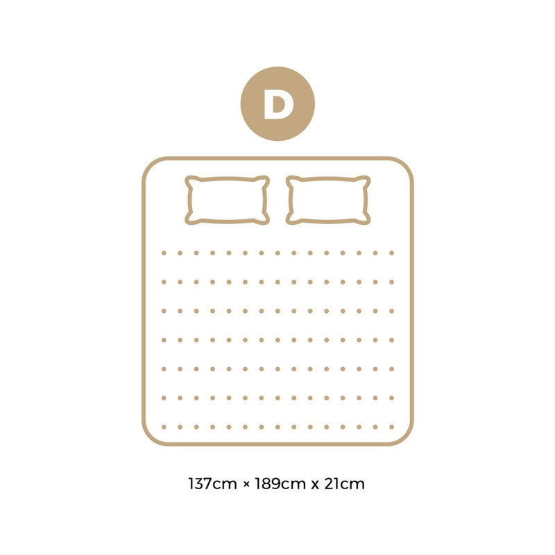 Bedra Double Mattress Pocket Spring Coil Sleep Foam Extra Firm 21cm
