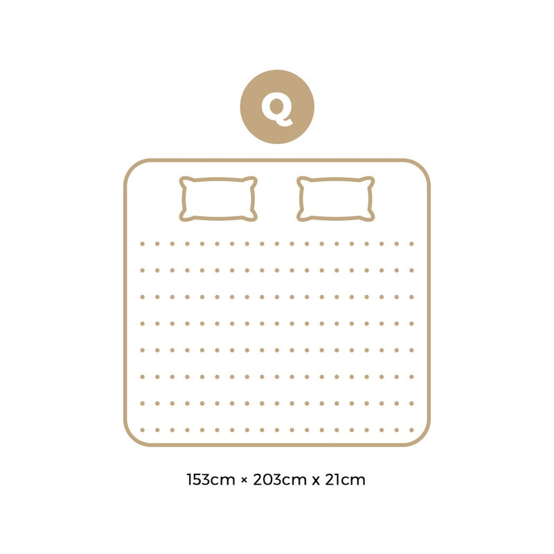Bedra Queen Mattress Pocket Spring Coil Sleep Foam Extra Firm 21cm
