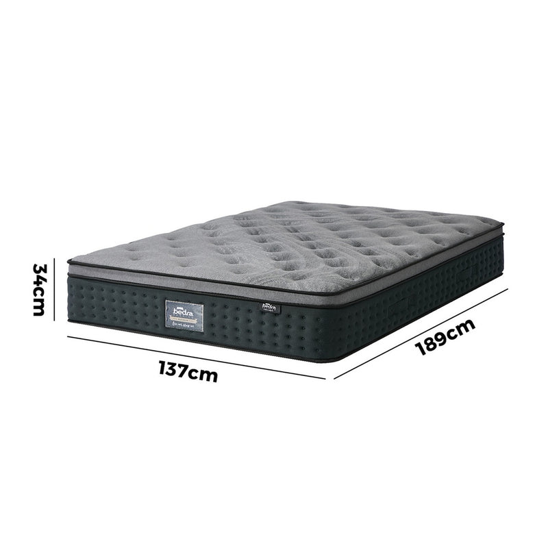 Bedra Double Mattress Euro Top Spring Medium Firm 34cm