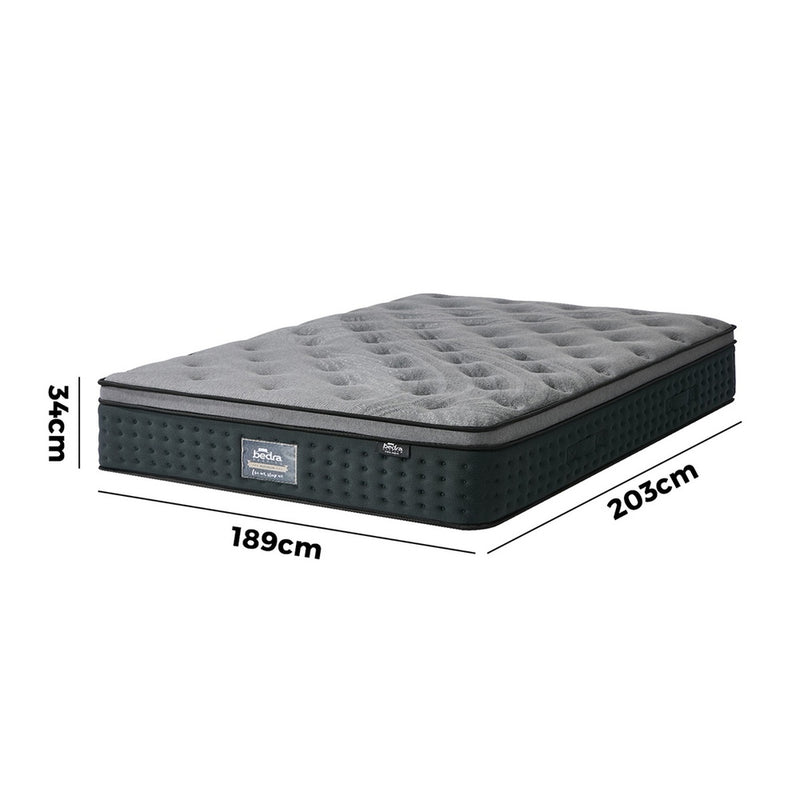 Bedra King Mattress Euro Top Spring Medium Firm 34cm