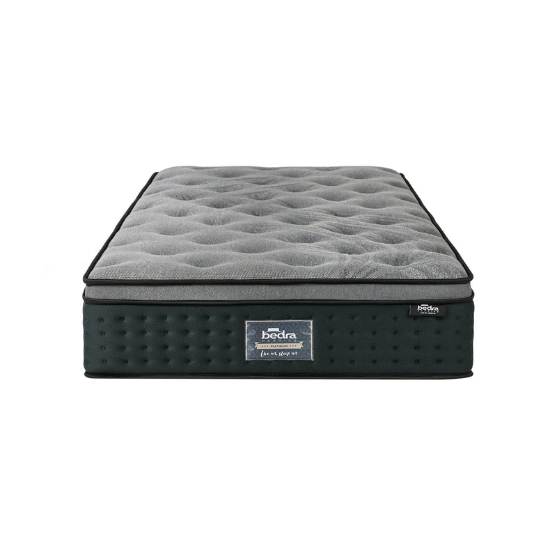 Bedra King Single Mattress Euro Top Spring Medium Firm 34cm