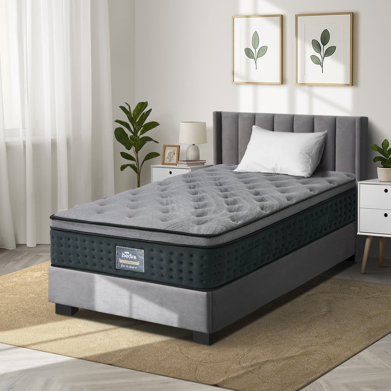 Bedra Single Mattress Euro Top Spring Medium Firm 34cm