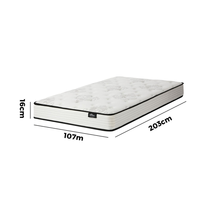 Bedra King Single Mattress Bonnell Spring Foam Bed Medium Firm 16cm